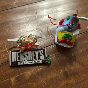 2 Hersey’s chocolate Kisses‎ Christmas Tree ornaments